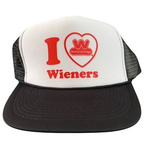 Otto Wienerschnitzel I Heart Wieners Trucker Hat Black White Snapback
